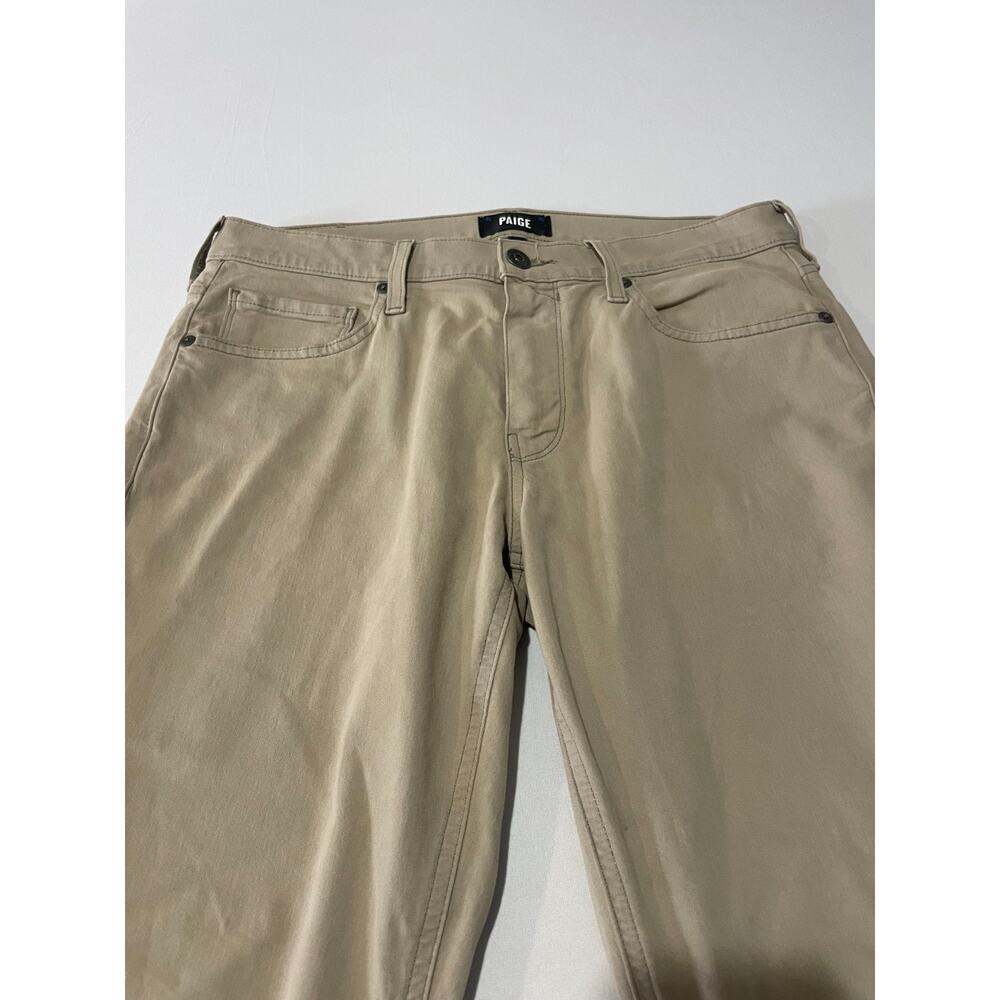 Paige Denim Federal Men s‎ 31 Clean Khaki Chino Pants Stretch M655F91 - Picture 2 of 13